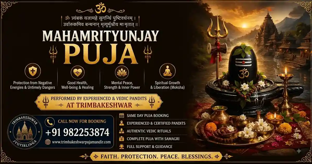 You are currently viewing Mahamrityunjaya Puja Trimbakeshwar Nashik: A Local Guide to Booking, Cost, and What to Expect